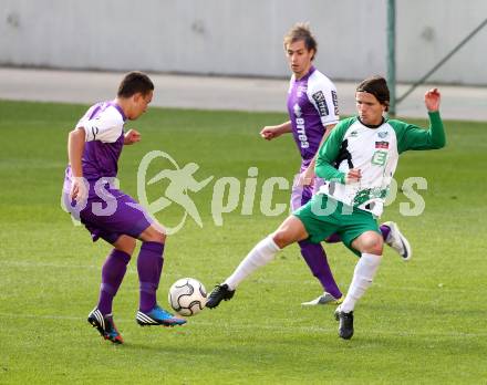 Fussball Regionalliga. SK Austria Klagenfurt gegen DSV Leoben. Vahid Muharemovic, (Austria Klagenfurt), Martin Petkov  (Leoben). Klagenfurt, 29.5.2013.
Foto: Kuess
---
pressefotos, pressefotografie, kuess, qs, qspictures, sport, bild, bilder, bilddatenbank