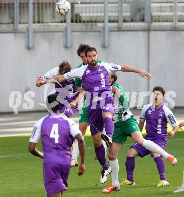 Fussball Regionalliga. SK Austria Klagenfurt gegen DSV Leoben. Oliver Pusztai,  (Austria Klagenfurt), Stefan Kammerhofer (Leoben). Klagenfurt, 29.5.2013.
Foto: Kuess
---
pressefotos, pressefotografie, kuess, qs, qspictures, sport, bild, bilder, bilddatenbank