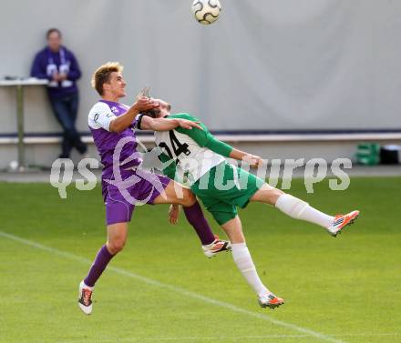 Fussball Regionalliga. SK Austria Klagenfurt gegen DSV Leoben. Peter Pucker, (Austria Klagenfurt), Marcel Steiner  (Leoben). Klagenfurt, 29.5.2013.
Foto: Kuess
---
pressefotos, pressefotografie, kuess, qs, qspictures, sport, bild, bilder, bilddatenbank