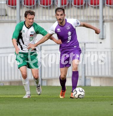 Fussball Regionalliga. SK Austria Klagenfurt gegen DSV Leoben. Rexhe Bytyci, (Austria Klagenfurt), Stefan Kammerhofer  (Leoben). Klagenfurt, 29.5.2013.
Foto: Kuess
---
pressefotos, pressefotografie, kuess, qs, qspictures, sport, bild, bilder, bilddatenbank