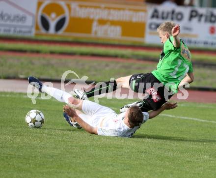 Fussball Kaerntner Liga. Voelkermarkt gegen ATUS Ferlach. Daniel Primusch, (Voelkermarkt), Fabian Stornig (Ferlach). Voelkermarkt, 7. 6. 2013-
Foto: Kuess
---
pressefotos, pressefotografie, kuess, qs, qspictures, sport, bild, bilder, bilddatenbank