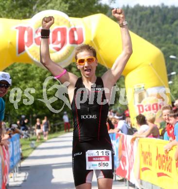 Triathlon. 5150 Triathlon Klagenfurt.  Reinhard Wohlfahrt (AUT). Klagenfurt, am 9.6.2013.
Foto: Kuess
---
pressefotos, pressefotografie, kuess, qs, qspictures, sport, bild, bilder, bilddatenbank