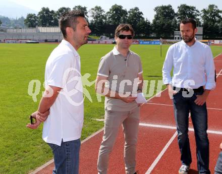 Fussball Bundesliga. WAC. Verabschiedung Trainer Nenad Bjelica. Hannes Jochum,   Nenad Bjelica, Dietmar Riegler. Wolfsberg, am 17.6.20130.
Foto: Kuess
---
pressefotos, pressefotografie, kuess, qs, qspictures, sport, bild, bilder, bilddatenbank