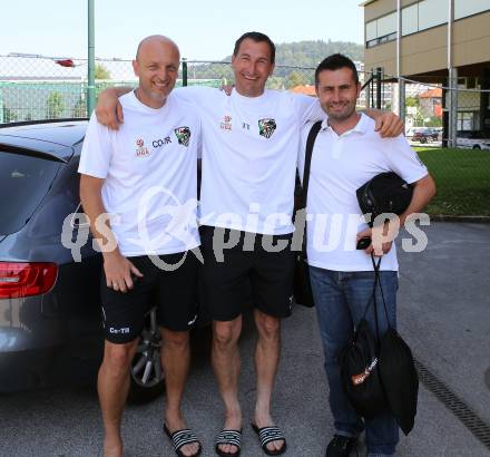 Fussball Bundesliga. WAC. Verabschiedung Trainer Nenad Bjelica. Slobodan Grubor, Adi Preschern,  Nenad Bjelica. Wolfsberg, am 17.6.20130.
Foto: Kuess
---
pressefotos, pressefotografie, kuess, qs, qspictures, sport, bild, bilder, bilddatenbank