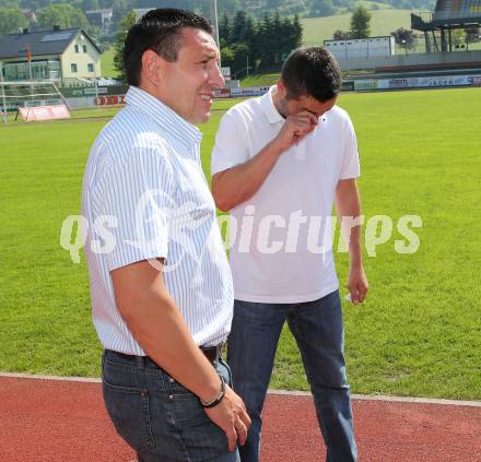 Fussball Bundesliga. WAC. Verabschiedung Trainer Nenad Bjelica. Christian Puff,  Nenad Bjelica. Wolfsberg, am 17.6.20130.
Foto: Kuess
---
pressefotos, pressefotografie, kuess, qs, qspictures, sport, bild, bilder, bilddatenbank