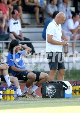 Fussball Bundesliga. Testspiel RZ Pellest WAC gegen NK Celje. Trainer Slobodan Grubor, Co-Trainer Carlos Chaile,. Voelkermarkt, am 21.6.2013.
Foto: Kuess
---
pressefotos, pressefotografie, kuess, qs, qspictures, sport, bild, bilder, bilddatenbank