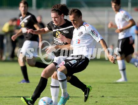 Fussball Bundesliga. Testspiel. Magdalen gegen RZ Pellets WAC.  Mario Svete, (Magdalen), Michael Liendl  (WAC).. Magdalen, 22.6.2013.
Foto: Kuess 
---
pressefotos, pressefotografie, kuess, qs, qspictures, sport, bild, bilder, bilddatenbank