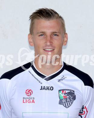 Fussball Bundesliga. RZ Pellets WAC.  Mannschaftsfototermin.  Portrait.  Manuel Kerhe. Wolfsberg, 1.7.2013.
Foto: Kuess 
---
pressefotos, pressefotografie, kuess, qs, qspictures, sport, bild, bilder, bilddatenbank