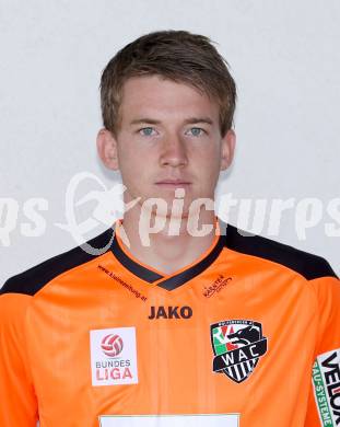 Fussball Bundesliga. RZ Pellets WAC.  Mannschaftsfototermin.  Portrait.  Max Friesacher. Wolfsberg, 1.7.2013.
Foto: Kuess 
---
pressefotos, pressefotografie, kuess, qs, qspictures, sport, bild, bilder, bilddatenbank