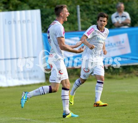 Fussball Testspiel. FK Austria Wien gegen Arminia Bielefeld.  Torjubel Lukas Rotpuller (Wien). Velden, am 2.7.2013.
Foto: Kuess
---
pressefotos, pressefotografie, kuess, qs, qspictures, sport, bild, bilder, bilddatenbank