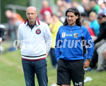 Fussball Testspiel. RZ Pellets WAC gegen Arminia Bielefeld. Trainer Slobodan Grubor, Co-Trainer Carlos Chaile (WAC). Brueckl, am 5.7.2013.
Foto: Kuess
---
pressefotos, pressefotografie, kuess, qs, qspictures, sport, bild, bilder, bilddatenbank