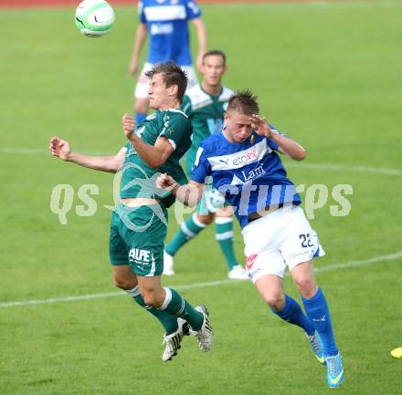 Fussball OEFB Cup. VSV gegen Wattens. Michael Ramusch, (VSV), Marco Summer (Wattens). Villlach, 13.7.2013.
Foto: Kuess 
---
pressefotos, pressefotografie, kuess, qs, qspictures, sport, bild, bilder, bilddatenbank