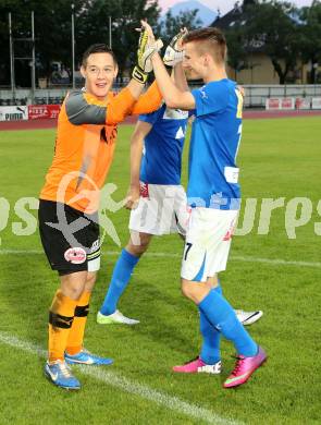 Fussball OEFB Cup. VSV gegen Wattens. Jubel Christoph Wilhelm Wirnberger (VSV). Villlach, 13.7.2013.
Foto: Kuess 
---
pressefotos, pressefotografie, kuess, qs, qspictures, sport, bild, bilder, bilddatenbank