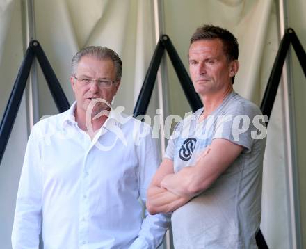 Fussball. OEFB Cup. Austria Klagenfurt gegen Wiener Viktoria.  Peter Svetits, Manfred Bender (Klagenfurt). . Klagenfurt, 13.7.2013.
Foto: Kuess
---
pressefotos, pressefotografie, kuess, qs, qspictures, sport, bild, bilder, bilddatenbank