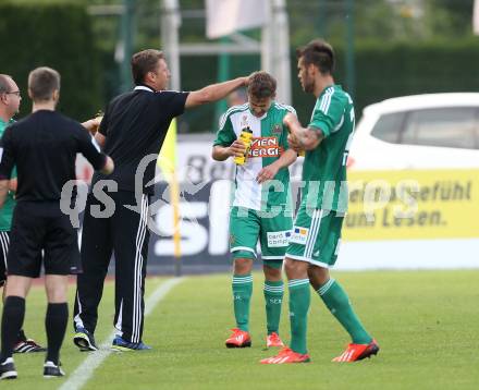 Fussball Bundesliga. RZ Pellets WAC gegen SK Rapid Wien.  Trainer Zoran Barisic, Louis Schaub (Rapid). Wolfsberg, 20.7.2013.
Foto: Kuess

---
pressefotos, pressefotografie, kuess, qs, qspictures, sport, bild, bilder, bilddatenbank