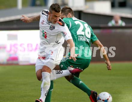 Fussball Bundesliga. RZ Pellets WAC gegen SK Rapid Wien. Sandro Gotal,  (WAC), Christopher Trimmel (Rapid). Wolfsberg, 20.7.2013.
Foto: Kuess

---
pressefotos, pressefotografie, kuess, qs, qspictures, sport, bild, bilder, bilddatenbank