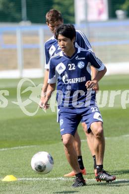 Fussball. FC Schalke 04. Trainingslager.  Atsuto Uchida. Klagenfurt, 20.7.2013.
Foto: Kuess
---
pressefotos, pressefotografie, kuess, qs, qspictures, sport, bild, bilder, bilddatenbank