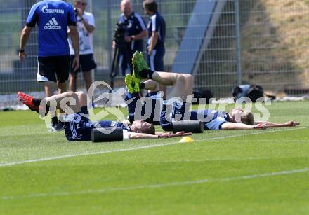 Fussball. FC Schalke 04. Trainingslager.  Max Meyer, Lars Unnerstall. Klagenfurt, 20.7.2013.
Foto: Kuess
---
pressefotos, pressefotografie, kuess, qs, qspictures, sport, bild, bilder, bilddatenbank