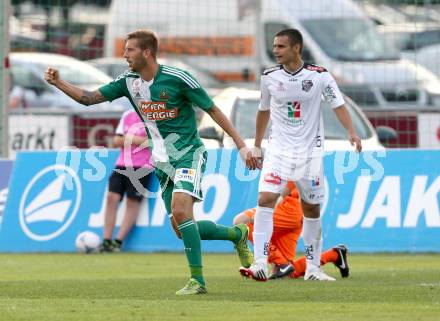 Fussball Bundesliga. RZ Pellets WAC gegen SK Rapid Wien.  Torjubel Guido Burgstaller (Rapid). Wolfsberg, 20.7.2013.
Foto: Kuess

---
pressefotos, pressefotografie, kuess, qs, qspictures, sport, bild, bilder, bilddatenbank