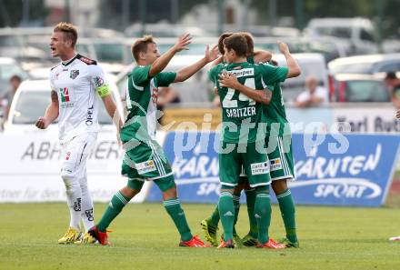 Fussball Bundesliga. RZ Pellets WAC gegen SK Rapid Wien.  Torjubel Rapid. Wolfsberg, 20.7.2013.
Foto: Kuess

---
pressefotos, pressefotografie, kuess, qs, qspictures, sport, bild, bilder, bilddatenbank