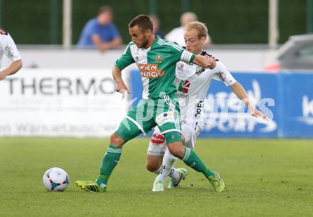 Fussball Bundesliga. RZ Pellets WAC gegen SK Rapid Wien. Danijel Micic, (WAC), Steffen Hofmann  (Rapid). Wolfsberg, 20.7.2013.
Foto: Kuess

---
pressefotos, pressefotografie, kuess, qs, qspictures, sport, bild, bilder, bilddatenbank