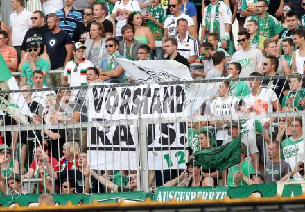 Fussball Bundesliga. RZ Pellets WAC gegen SK Rapid Wien.  Fans  (Rapid). Wolfsberg, 20.7.2013.
Foto: Kuess

---
pressefotos, pressefotografie, kuess, qs, qspictures, sport, bild, bilder, bilddatenbank