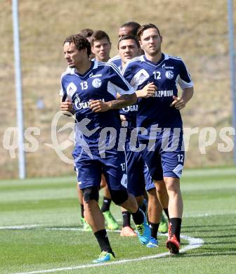 Fussball. FC Schalke 04. Trainingslager.  Jermaine Jones, Marco Hoeger. Klagenfurt, 20.7.2013.
Foto: Kuess
---
pressefotos, pressefotografie, kuess, qs, qspictures, sport, bild, bilder, bilddatenbank