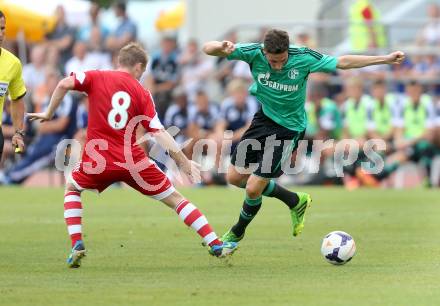 Fussball Testspiel. FC Schalke 04 gegen Southampton. Julian Draxler, (Schalke), Steven Davis  (Southampton). Villach, am 24.7.2013.
Foto: Kuess
---
pressefotos, pressefotografie, kuess, qs, qspictures, sport, bild, bilder, bilddatenbank