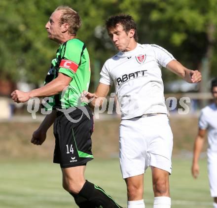 Fussball. Kaerntner Liga. ATUS Ferlach gegen Voelkermarkt.
Petar Maric (Ferlach), Alexander Karner (Voelkermarkt). Ferlach, 27.7.2013.
Foto: Kuess
---
pressefotos, pressefotografie, kuess, qs, qspictures, sport, bild, bilder, bilddatenbank