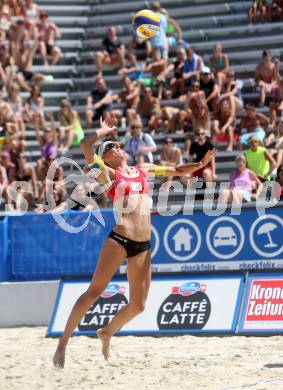 Beachvolleyball. Beach Volleyball Grand Slam 2013.  Stefanie SCHWAIGER. Klagenfurt, 30.7.2013.
Foto: Kuess
---
pressefotos, pressefotografie, kuess, qs, qspictures, sport, bild, bilder, bilddatenbank