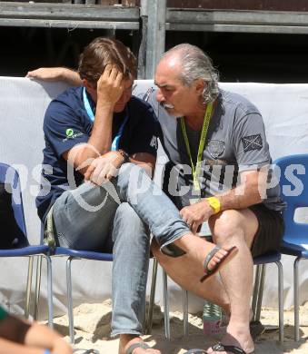 Beachvolleyball. Beach Volleyball Grand Slam 2013.  Hannes Jagerhofer, Peter Kleinmann. Klagenfurt, 30.7.2013.
Foto: Kuess
---
pressefotos, pressefotografie, kuess, qs, qspictures, sport, bild, bilder, bilddatenbank