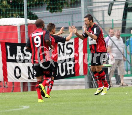 Fussball. Regionalliga. SAK gegen LASK Linz.  Torjubel LASK. Klagenfurt, 9.6.2013.
Foto: Kuess
---
pressefotos, pressefotografie, kuess, qs, qspictures, sport, bild, bilder, bilddatenbank