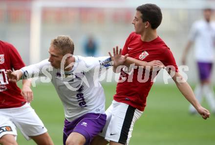 Fussball. Regionalliga. SAK gegen SK Austria Klagenfurt gegen St. Florian. David Poljanec (Austria Klagenfurt), Florian Krennmayr (St. Florian). Klagenfurt, 9.6.2013.
Foto: Kuess
---
pressefotos, pressefotografie, kuess, qs, qspictures, sport, bild, bilder, bilddatenbank