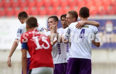 Fussball. Regionalliga. SAK gegen SK Austria Klagenfurt gegen St. Florian. Torjubel David Poljanec (Austria Klagenfurt). Klagenfurt, 9.6.2013.
Foto: Kuess
---
pressefotos, pressefotografie, kuess, qs, qspictures, sport, bild, bilder, bilddatenbank