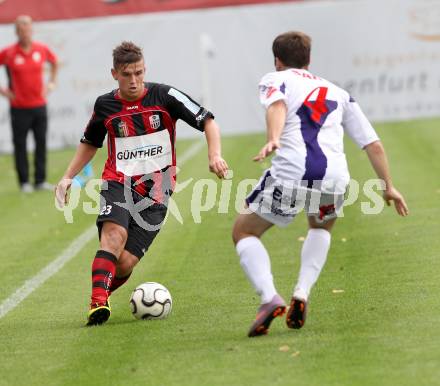 Fussball. Regionalliga. SAK gegen LASK Linz. Helmut Koenig (SAK), Daniel Kogler (LASK). Klagenfurt, 9.6.2013.
Foto: Kuess
---
pressefotos, pressefotografie, kuess, qs, qspictures, sport, bild, bilder, bilddatenbank