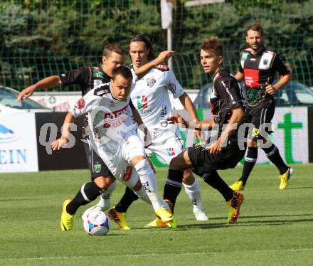 Fussball Bundesliga. RZ Pellets WAC gegen FC Wacker Innsbruck. Michael Liendl, Dario Baldauf (WAC). Wolfsberg, 10.8.2013.
Foto: Kuess

---
pressefotos, pressefotografie, kuess, qs, qspictures, sport, bild, bilder, bilddatenbank