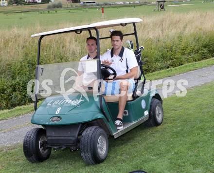 EBEL. Eishockey Bundesliga. Teambuilding VSV. Golf. Marco Pewal, Mario Altmann. Waidegg, am 10.8.2013.
Foto: Kuess
---
pressefotos, pressefotografie, kuess, qs, qspictures, sport, bild, bilder, bilddatenbank