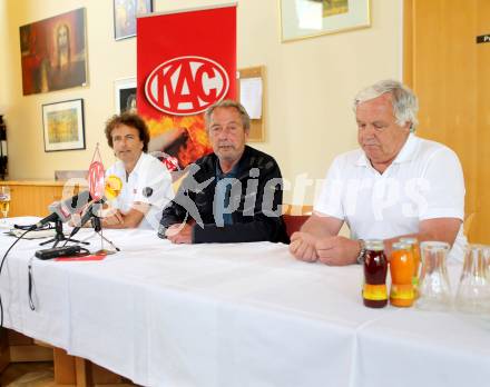 Eishockey. KAC. Pressekonferenz. Klaus Resei, Karl Nedwed, Hellmuth Reichel. Klagenfurt, 28.6.2013.
Foto: Kuess 
---
pressefotos, pressefotografie, kuess, qs, qspictures, sport, bild, bilder, bilddatenbank