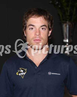 Eishockey. VSV. Pressekonferenz.  Brock McBride. Villach, 14.8.2013.
Foto: Kuess
---
pressefotos, pressefotografie, kuess, qs, qspictures, sport, bild, bilder, bilddatenbank