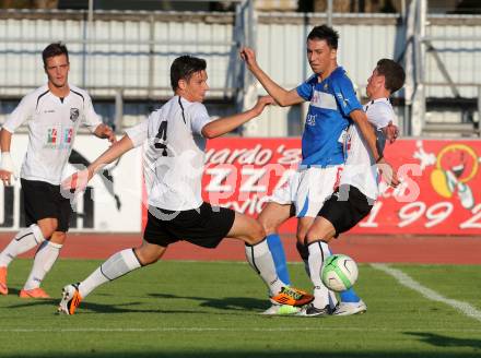 Fussball Regionalliga. VSV gegen WAC Amateure. Dejan Kecanovic, (VSV), Andreas Dlopst, Markus Poechheim  (WAC). Villach, 17.8.2013.
Foto: Kuess
---
pressefotos, pressefotografie, kuess, qs, qspictures, sport, bild, bilder, bilddatenbank