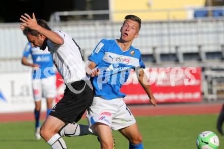 Fussball Regionalliga. VSV gegen WAC Amateure. Dario Drmac, (VSV), Gernot Messner  (WAC). Villach, 17.8.2013.
Foto: Kuess
---
pressefotos, pressefotografie, kuess, qs, qspictures, sport, bild, bilder, bilddatenbank