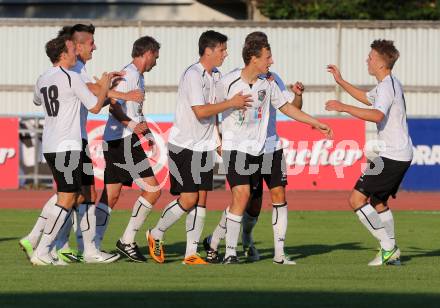 Fussball Regionalliga. VSV gegen WAC Amateure. Torjubel Fabian Hafner (WAC). Villach, 17.8.2013.
Foto: Kuess
---
pressefotos, pressefotografie, kuess, qs, qspictures, sport, bild, bilder, bilddatenbank