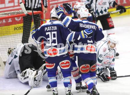 Eishockey Testspiel. VSV gegen Rosenheim. Torjubel (VSV). Villach, am 18.8.2013.
Foto: Kuess
---
pressefotos, pressefotografie, kuess, qs, qspictures, sport, bild, bilder, bilddatenbank