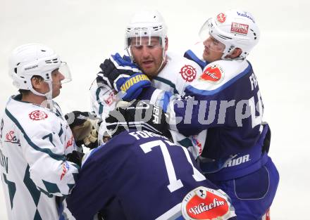 Eishockey Testspiel. VSV gegen Rosenheim. Michael Forney, Curtis Fraser (VSV). Villach, am 18.8.2013.
Foto: Kuess
---
pressefotos, pressefotografie, kuess, qs, qspictures, sport, bild, bilder, bilddatenbank