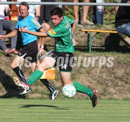 Fussball Unterliga Ost. Ludmannsdorf gegen St. Stefan/Lavanttal. Lukas Riegler  (St. Stefan). Ludmannsdorf, am 18.8.2013.
Foto: Kuess
---
pressefotos, pressefotografie, kuess, qs, qspictures, sport, bild, bilder, bilddatenbank