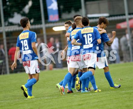 Fussball. Regionalliga. SAK gegen VSV. Torjubel (VSV).. Klagenfurt, 20.8.2013.
Foto: Kuess
---
pressefotos, pressefotografie, kuess, qs, qspictures, sport, bild, bilder, bilddatenbank