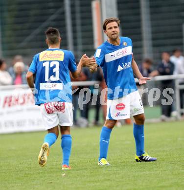 Fussball. Regionalliga. SAK gegen VSV. Torjubel Michael Kirisits (VSV).. Klagenfurt, 20.8.2013.
Foto: Kuess
---
pressefotos, pressefotografie, kuess, qs, qspictures, sport, bild, bilder, bilddatenbank