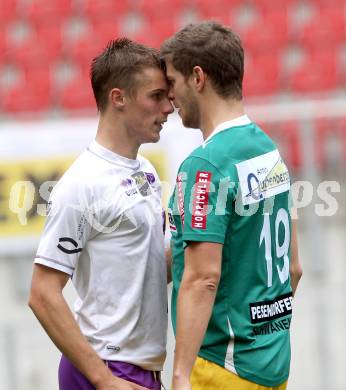 Fussball. Regionalliga. Austria Klagenfurt gegen Voecklamarkt. Patrik Eler (Klagenfurt), Thomas Laganda (Voecklamarkt). . Klagenfurt, 20.8.2013.
Foto: Kuess
---
pressefotos, pressefotografie, kuess, qs, qspictures, sport, bild, bilder, bilddatenbank