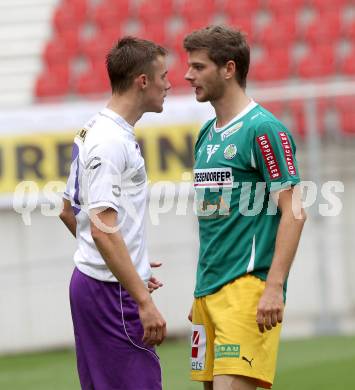 Fussball. Regionalliga. Austria Klagenfurt gegen Voecklamarkt. Patrik Eler (Klagenfurt), Thomas Laganda (Voecklamarkt). Klagenfurt, 20.8.2013.
Foto: Kuess
---
pressefotos, pressefotografie, kuess, qs, qspictures, sport, bild, bilder, bilddatenbank