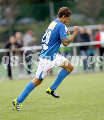 Fussball. Regionalliga. SAK gegen VSV.  Torjubel Michael Kirisits (VSV).. Klagenfurt, 20.8.2013.
Foto: Kuess
---
pressefotos, pressefotografie, kuess, qs, qspictures, sport, bild, bilder, bilddatenbank